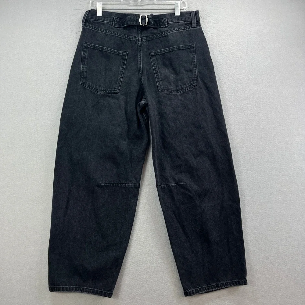 BDG Urban Outfitters Barrel Jeans Womens 31W Black High Rise Tapered Denim Pants